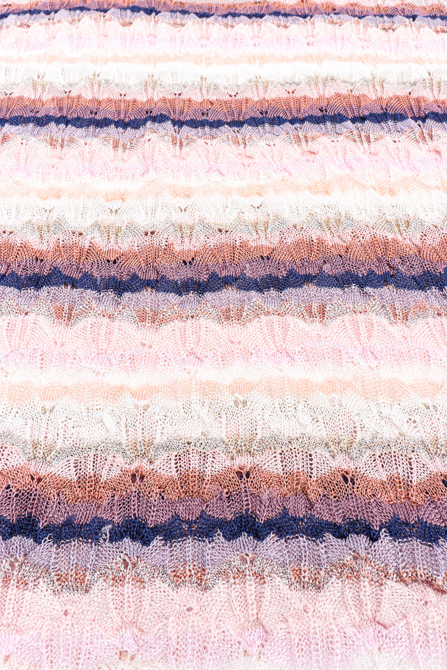 Missoni Striped Knit Duster, Tank, and Pants Set tan fabric closeup @Recessla