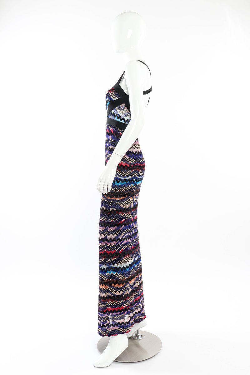 Missoni Chevron Knit Maxi Dress side on mannequin @recessla