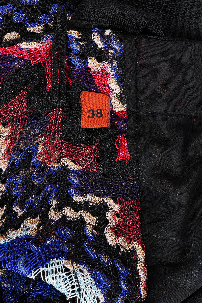 Missoni Chevron Knit Maxi Dress size tag closeup @recessla