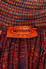 Vintage Missoni Pleated Plaid Wool Cape label @recess la