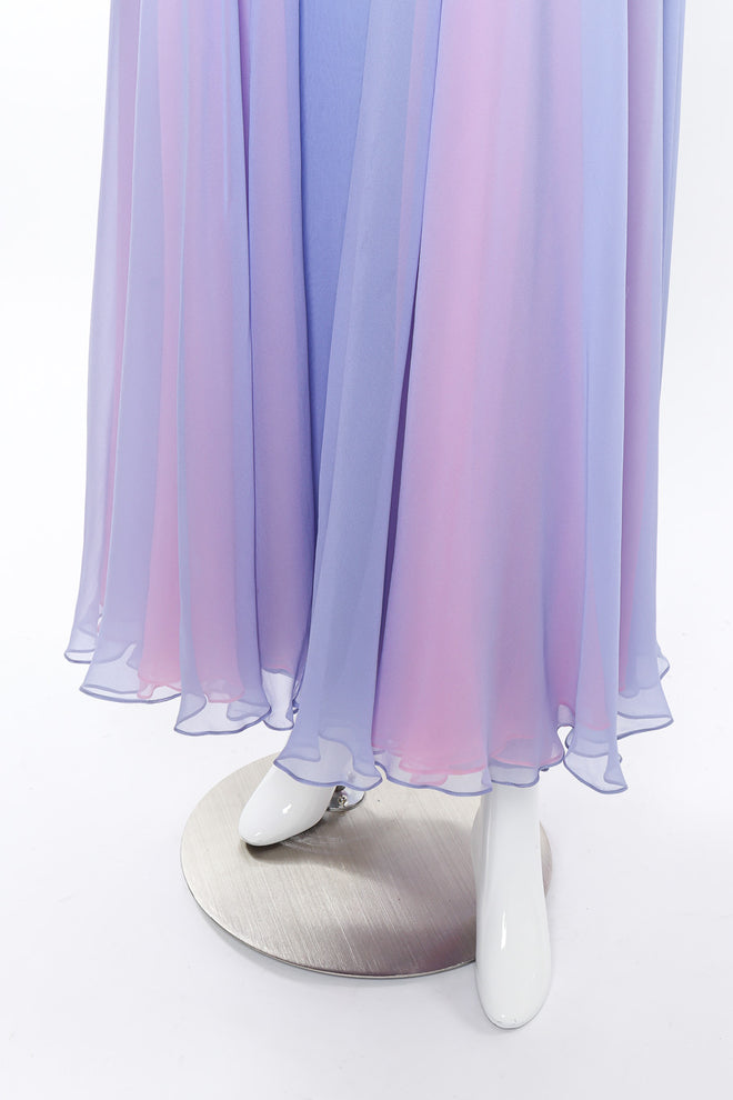 Vintage Modern Couture Beaded Collar Dress bottom hem closeup @Recessla