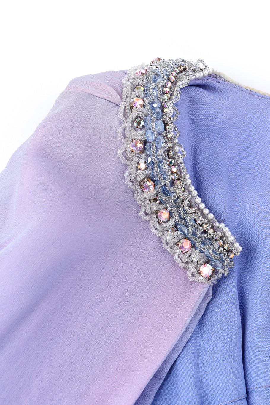 Vintage Modern Couture Beaded Collar Dress beaded collar closeup @Recessla