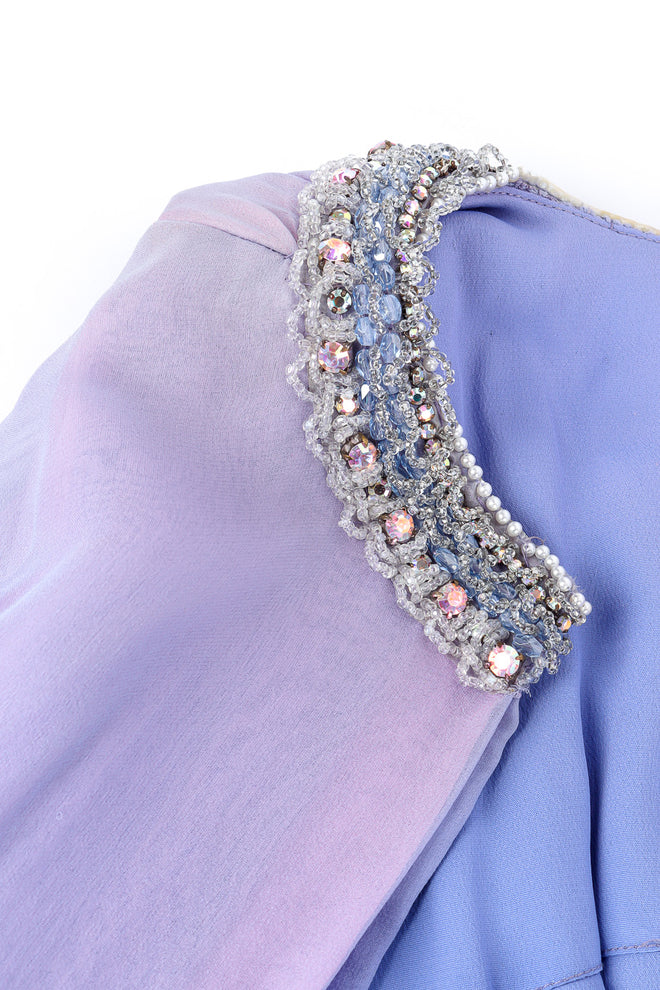 Vintage Modern Couture Beaded Collar Dress beaded collar closeup @Recessla
