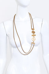 Monet Double Strand Geometric Pendant Necklace mannequin @RECESS LA