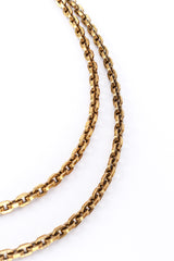 Monet Double Strand Geometric Pendant Necklace detail @RECESS LA