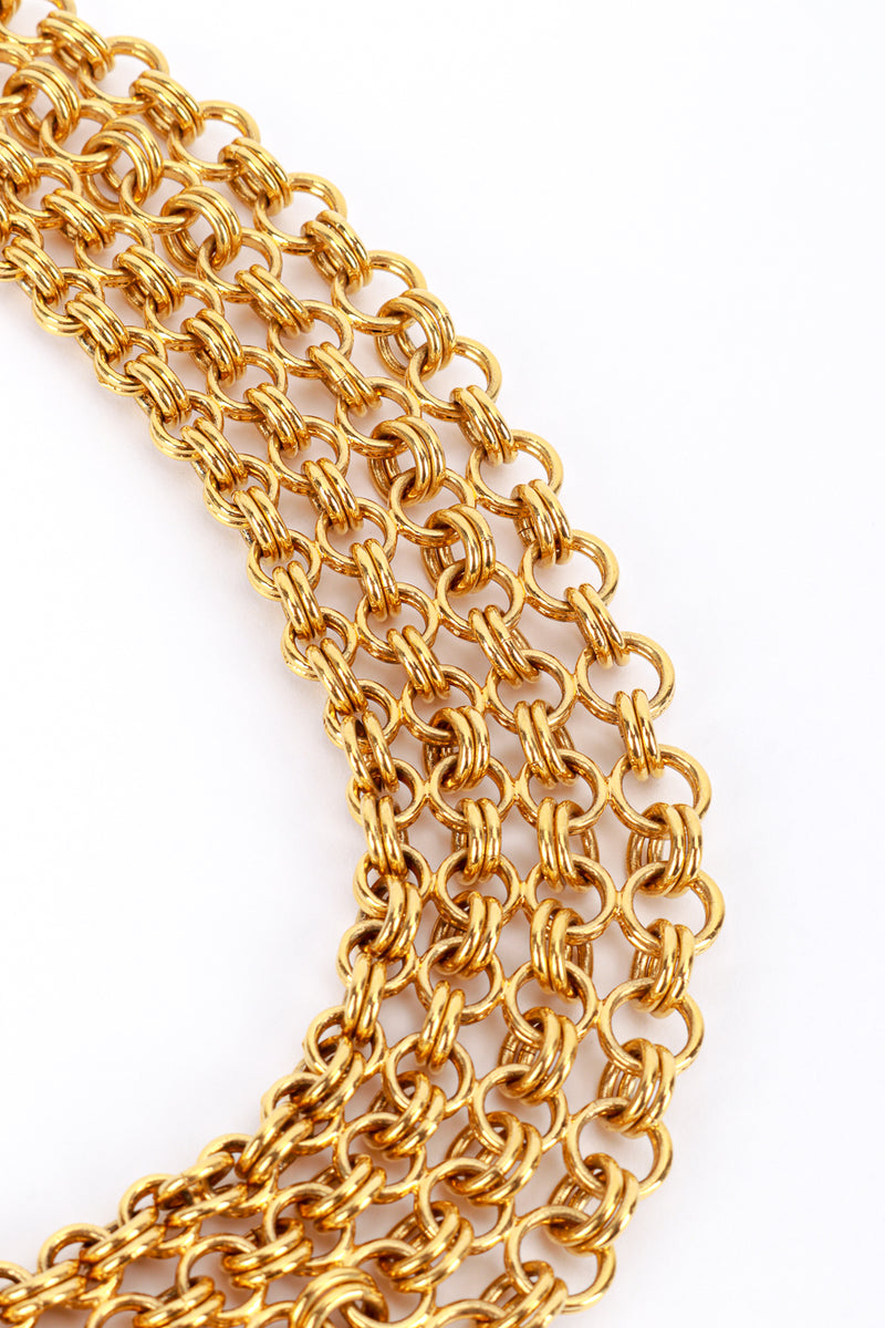 Monet 4 Strand Rolo Chain Collar Necklace detail @RECESS LA