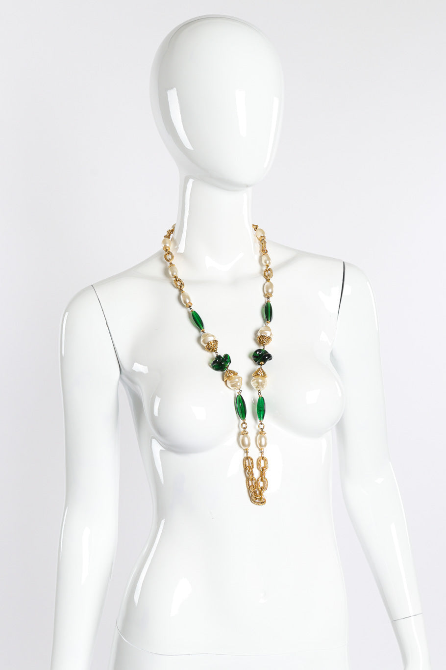 Vintage Monette of Paris Pearl & Glass Bead Necklace II on mannequin @Recessla