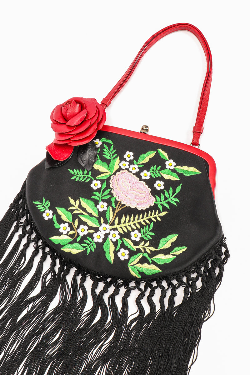 Vintage Moschino Embroidered Piano Fringe Shoulder Bag – Recess