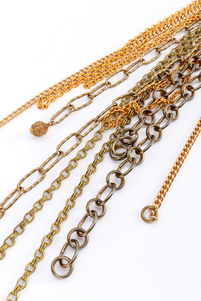 Vintage 6-Strand Chain Statement Necklace flat lay @RECESS LA