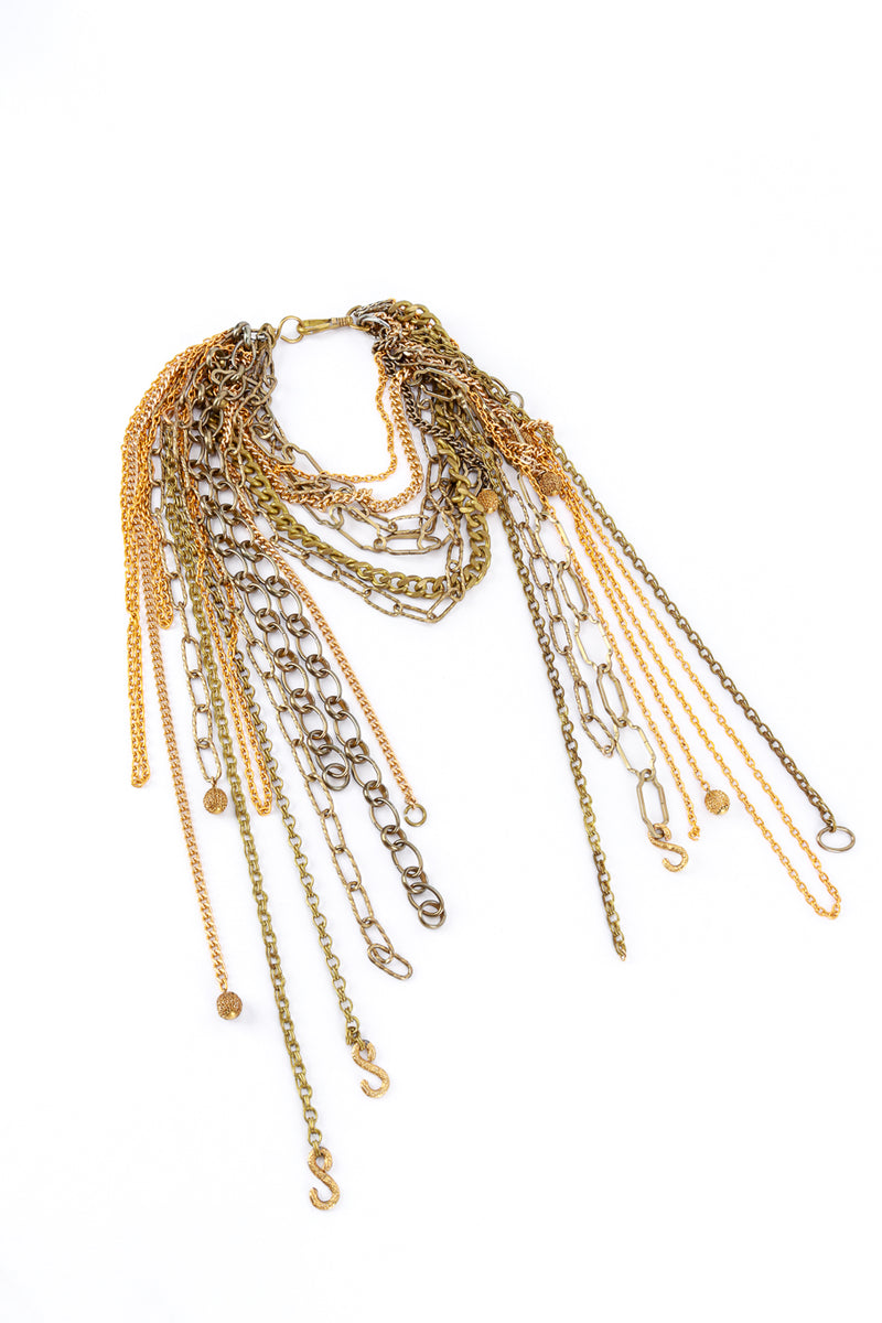 Vintage 6-Strand Chain Statement Necklace flat lay @RECESS LA