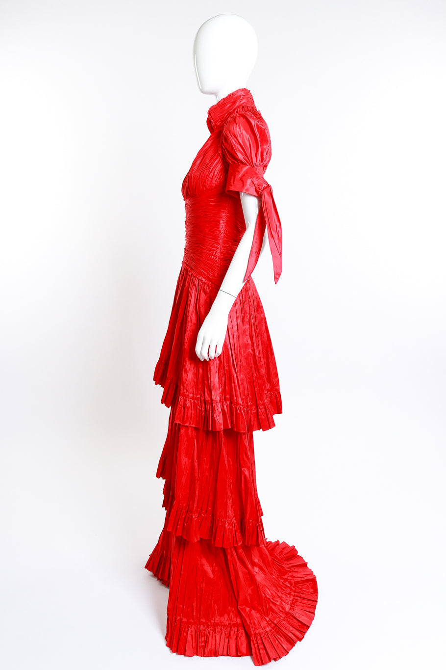 Vintage Naeem Khan Flamenco Maxi Dress side on mannequin @recess la