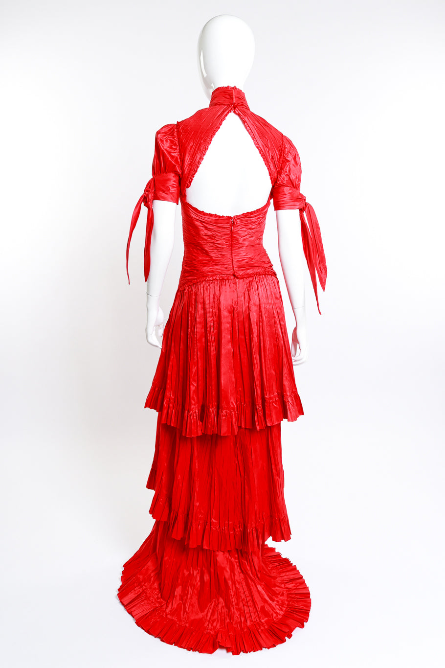 Vintage Naeem Khan Flamenco Maxi Dress back on mannequin @recess la