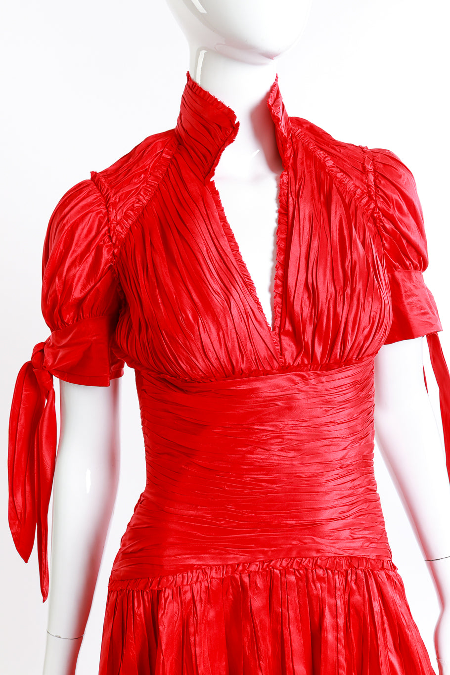 Vintage Naeem Khan Flamenco Maxi Dress front on mannequin closeup @recess la