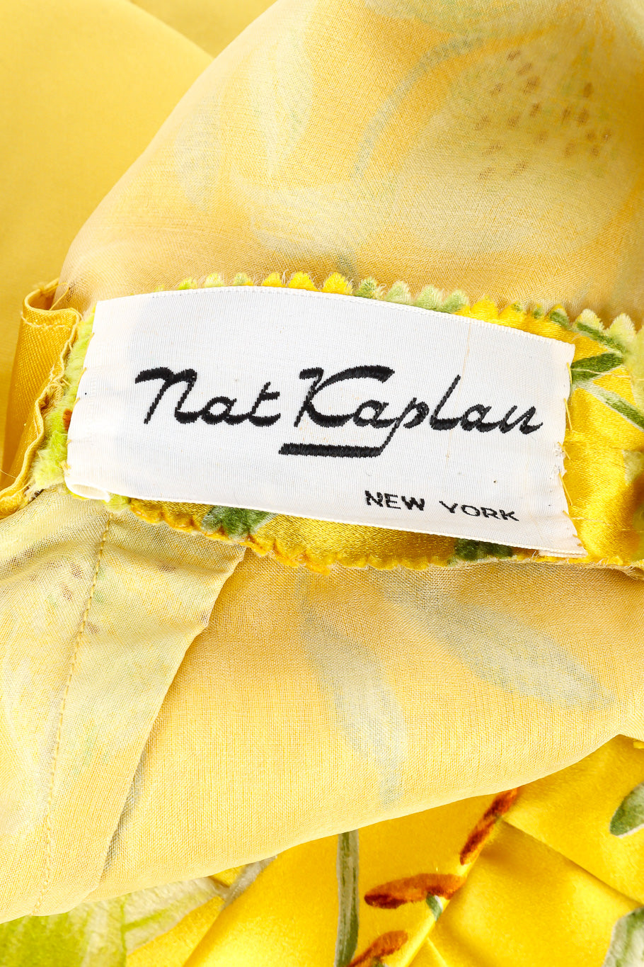 Velvet floral dress by Nat Kaplan flat lay label @recessla
