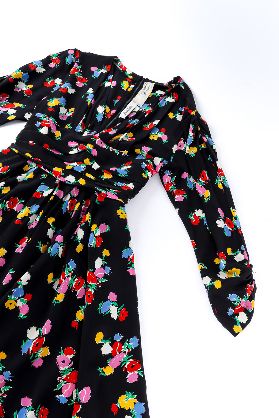 Nina Ricci silk floral print dress flat-lay @recessla