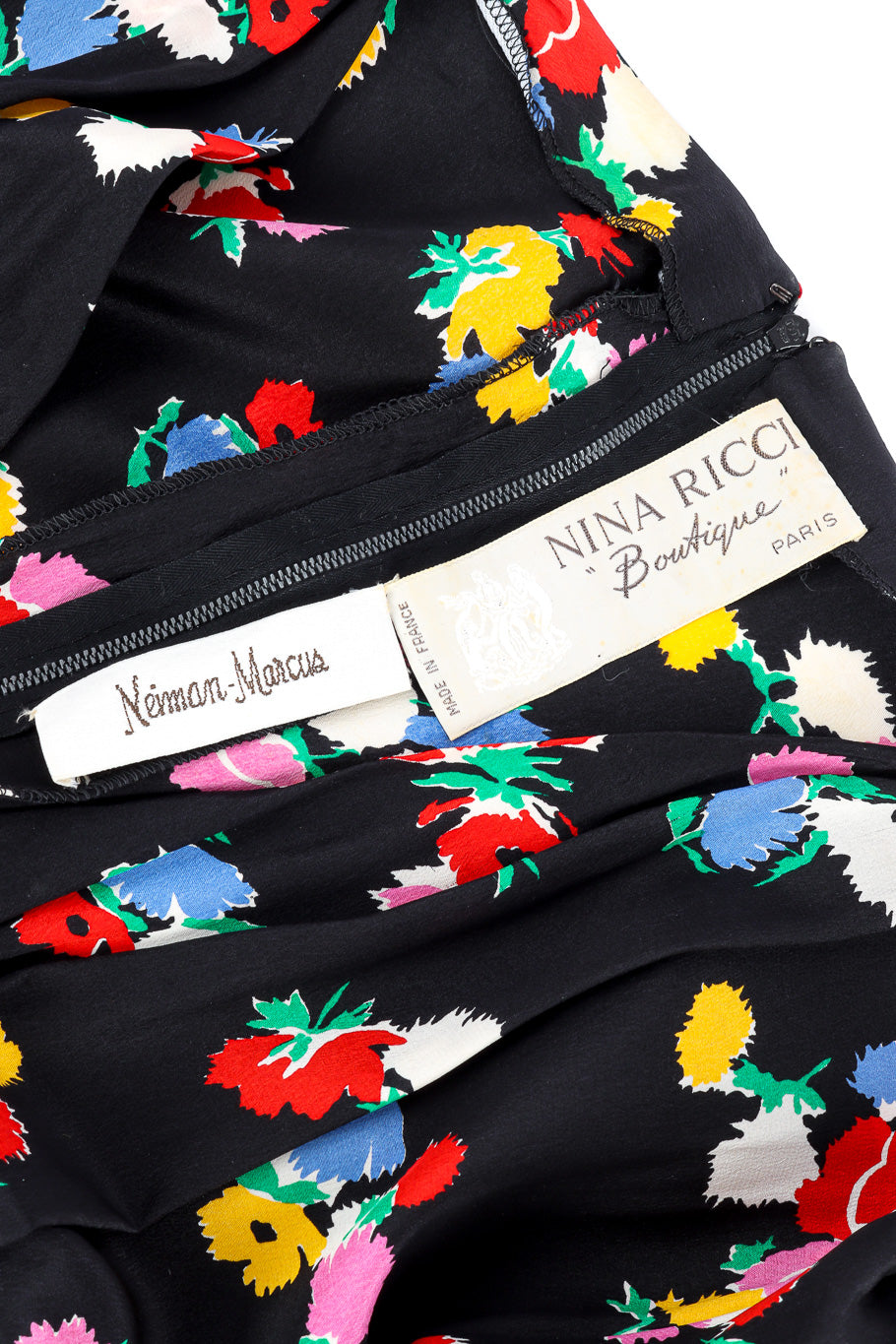 Nina Ricci silk floral print dress designer label @recessla