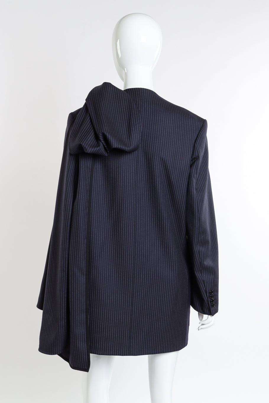 Nina Ricci Pinstripe Bow Jacket back on mannequin @recessla