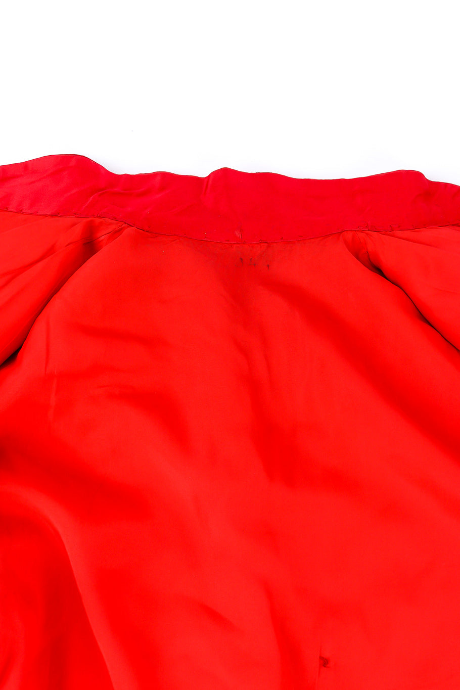 Vintage Dynasty Sequin Dragon Silk Jacket markings on lining under collar closeup @Recessla