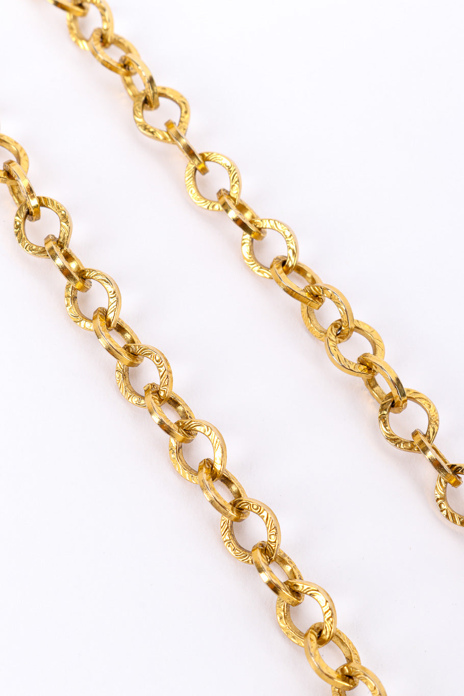 Vintage Accessocraft Double Medallion Necklace chainlink closeup @recessla