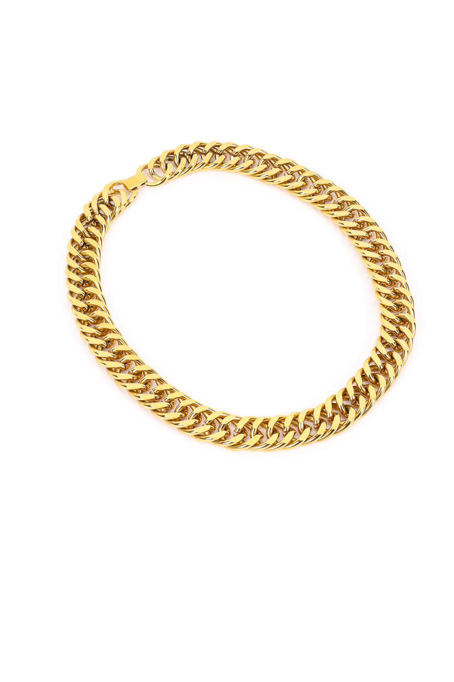 Vintage Napier Flat Curb Chain Collar Necklace front @recess la