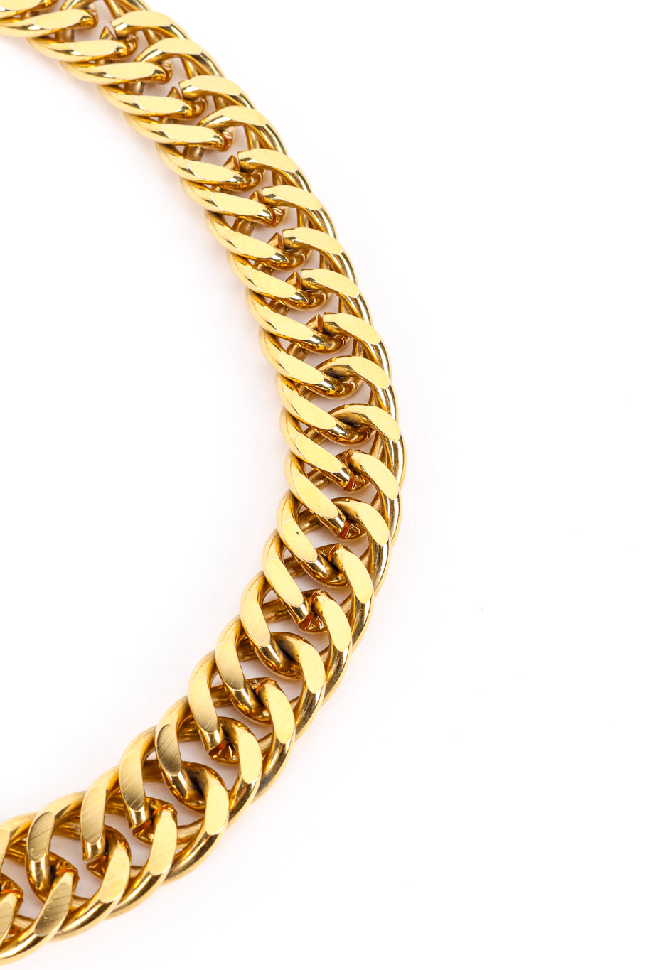 Vintage Napier Flat Curb Chain Collar Necklace chain closeup @recess la
