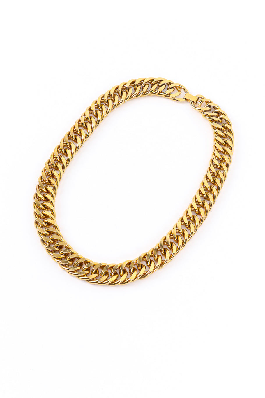 Vintage Napier Flat Curb Chain Collar Necklace back @recess la