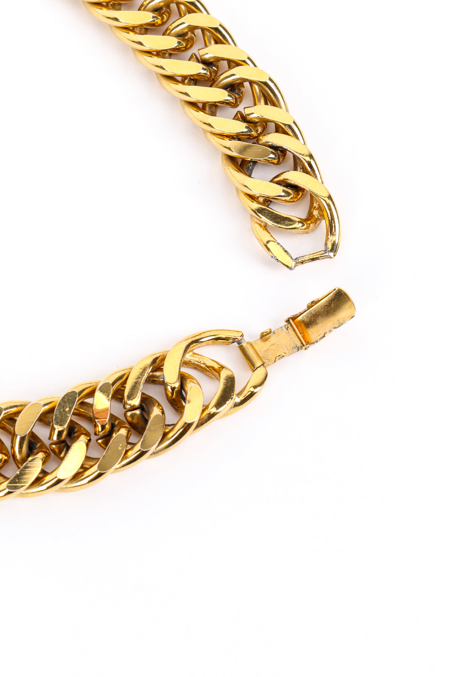 Vintage Napier Flat Curb Chain Collar Necklace clasp closure unclasped @recess la