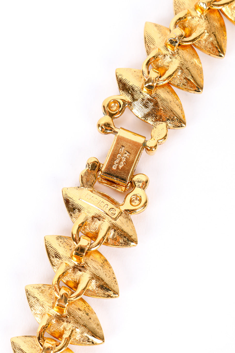 Vintage Napier Crystal Marquise Collar Necklace cartouche @Recessla