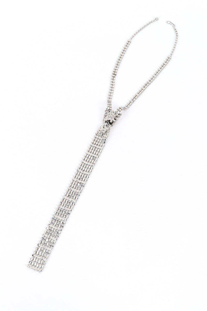 Vintage Crystal Necktie Necklace back @recess la