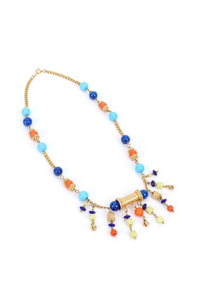Beaded Column Drop Necklace by Accessocraft on white background @recess LA