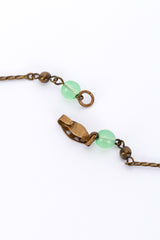 Vintage Czech Glass Beaded Filigree Necklace clasp detail @recess la