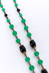 Vintage Czech Glass Beaded Pendant Necklace bead detail @recess la