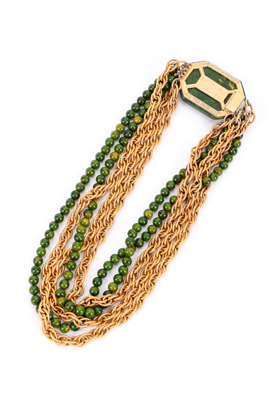 Vintage Bakelite Beaded Chain Necklace back @recessla
