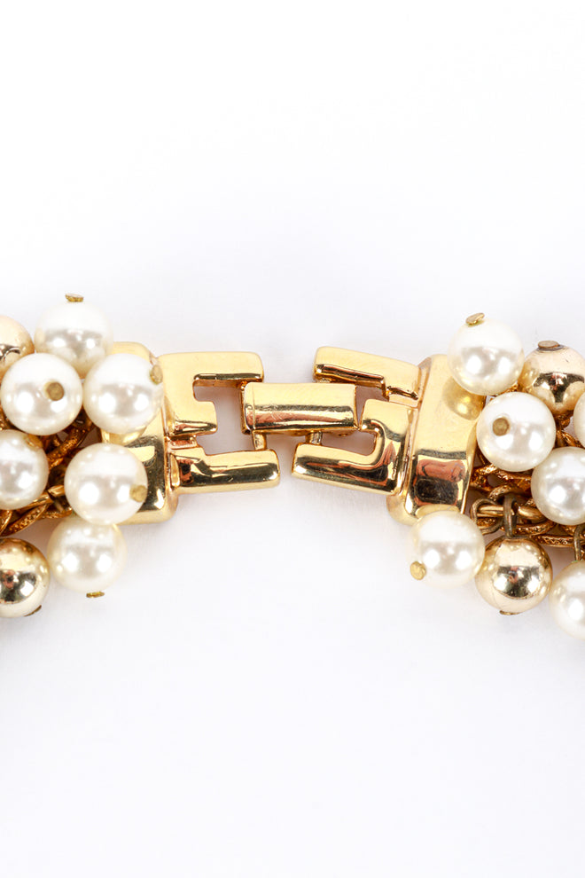 Pearl & Crystal Collar Necklace clasp @RECESS LA