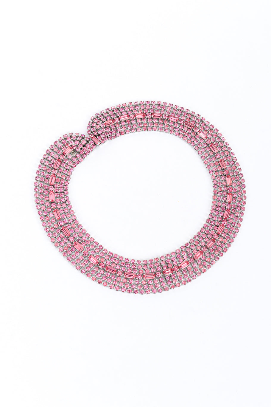 Vintage Crystal Collar Necklace front @recess la