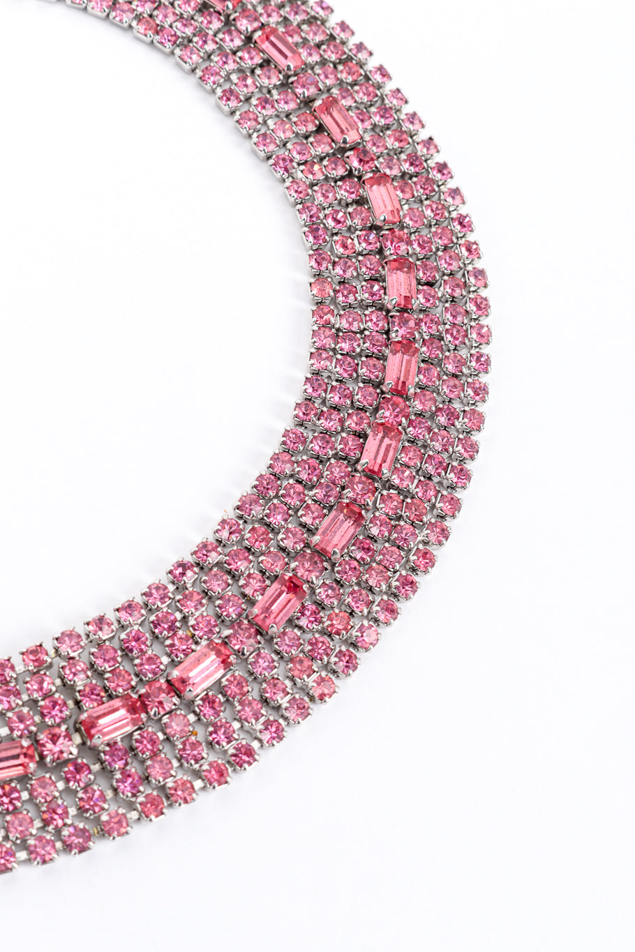Vintage Crystal Collar Necklace crystal closeup @recess la