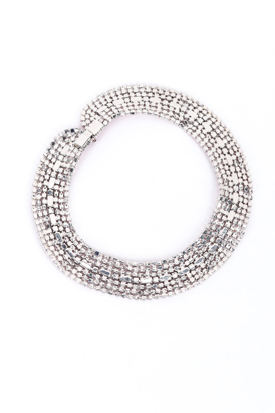 Vintage Crystal Collar Necklace back @recess la