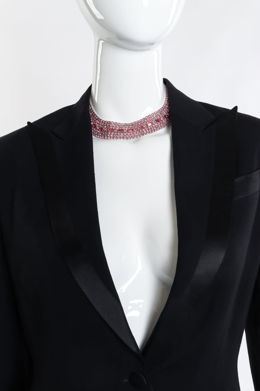 Vintage Crystal Collar Necklace on mannequin @recess la