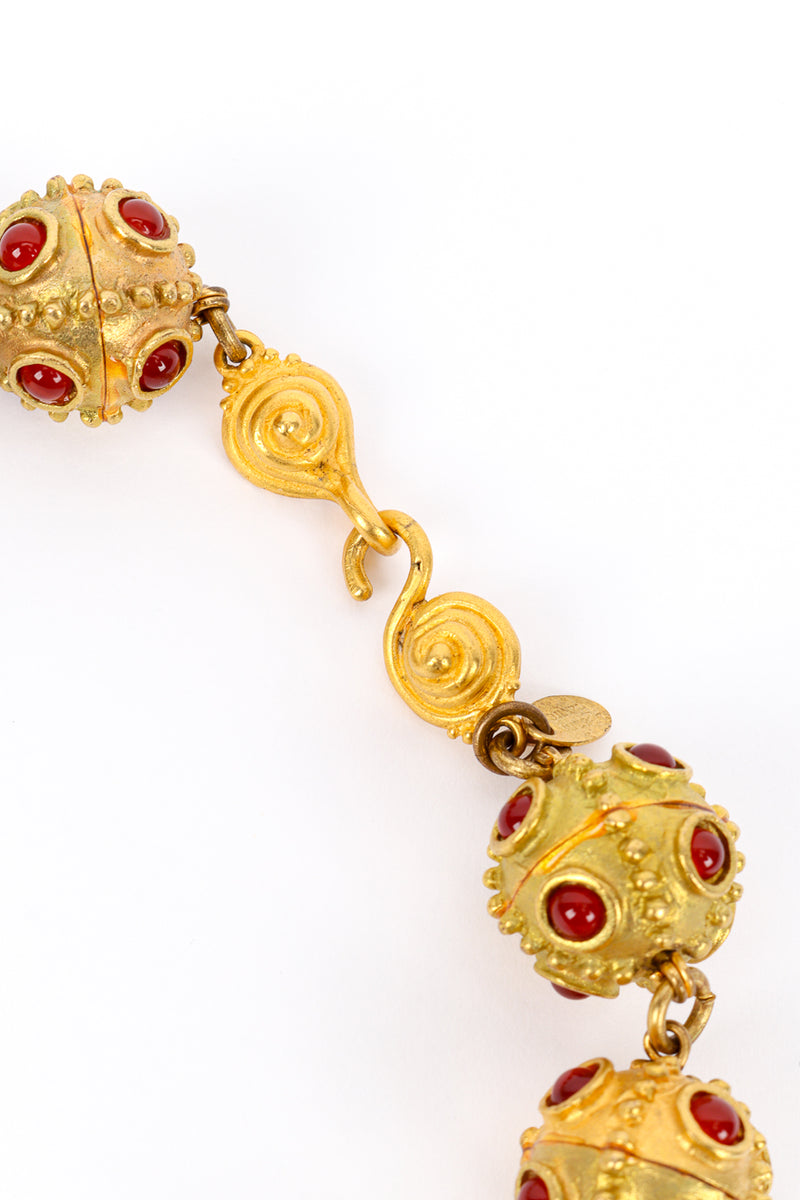 Vintage Deanna Hamro Cabochon Bauble Necklace hook closure @recess la