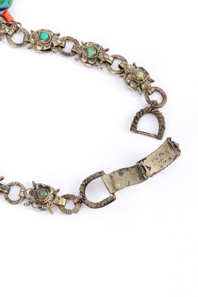 Bead Drop Charm Collar Necklace unclasped @Recess LA