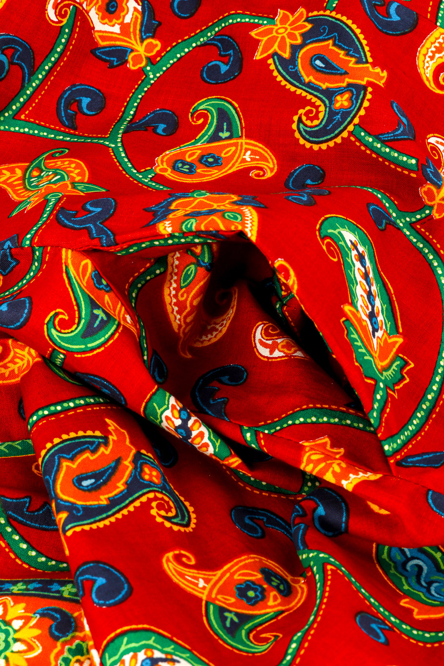 Vintage Neiman Marcus Floral Paisley Kimono Robe pocket closeup @recess la