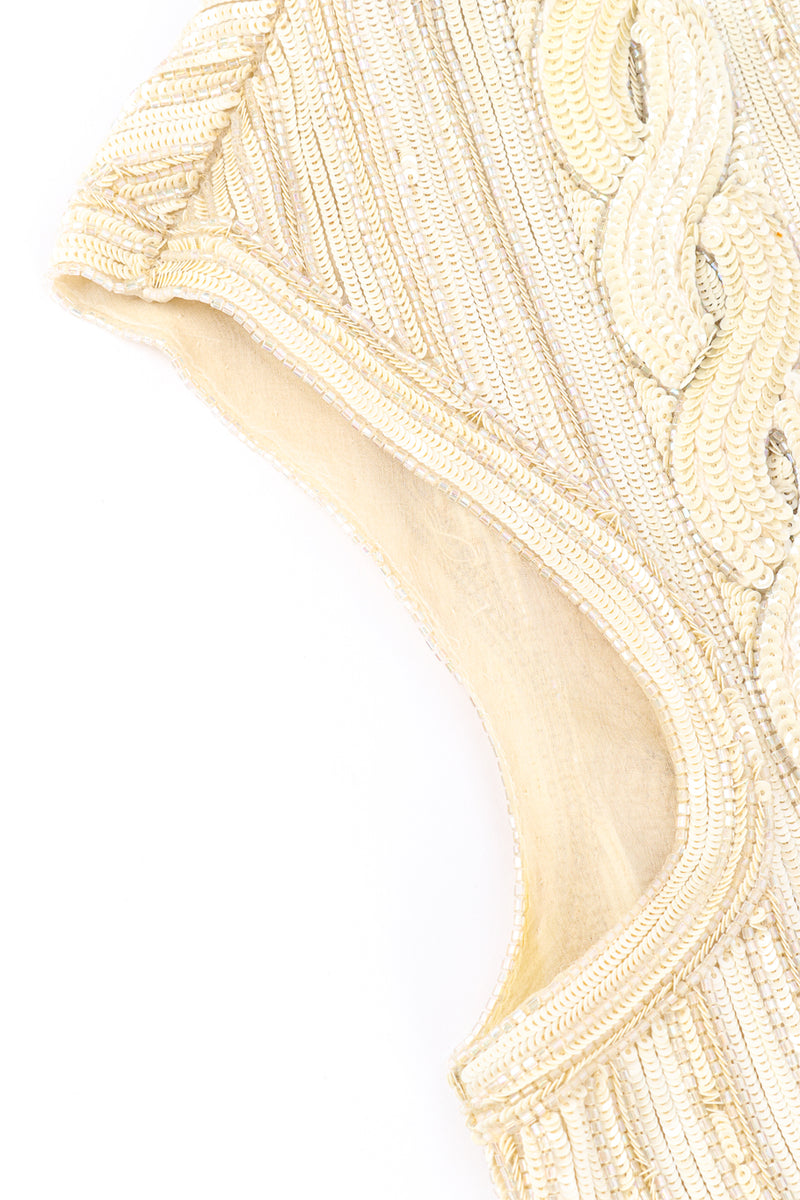 Vintage Valentino Night Cable Knit Sequin Top sleeve closeup @recessla