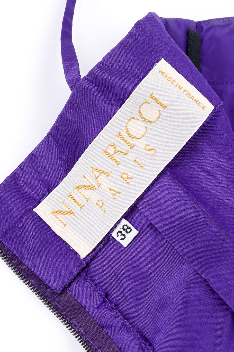 Velvet Bow Dress by Nina Ricci lining tag @recessla
