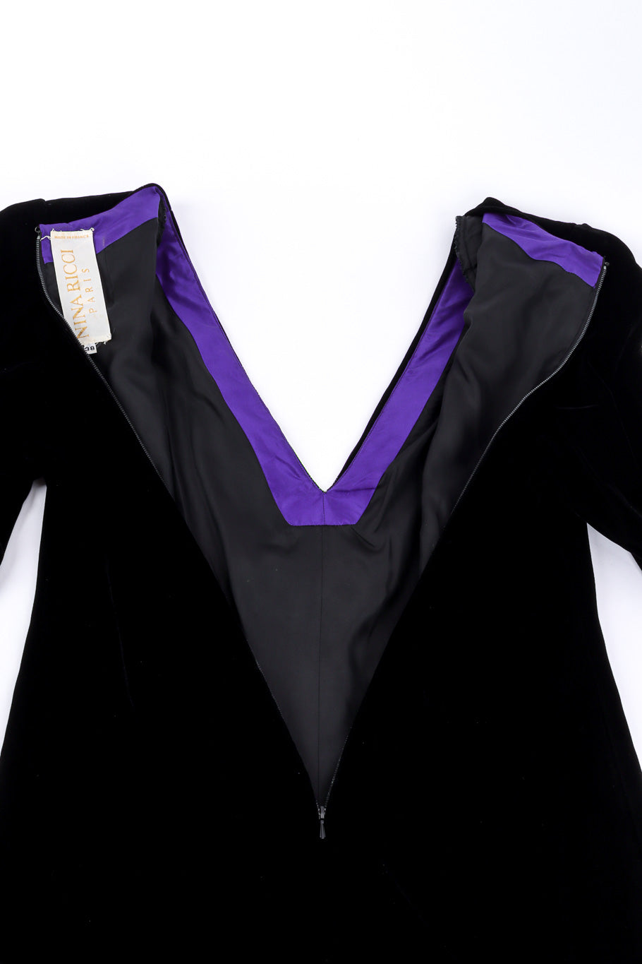 Velvet Bow Dress by Nina Ricci velvet dress unzipped @recessla
