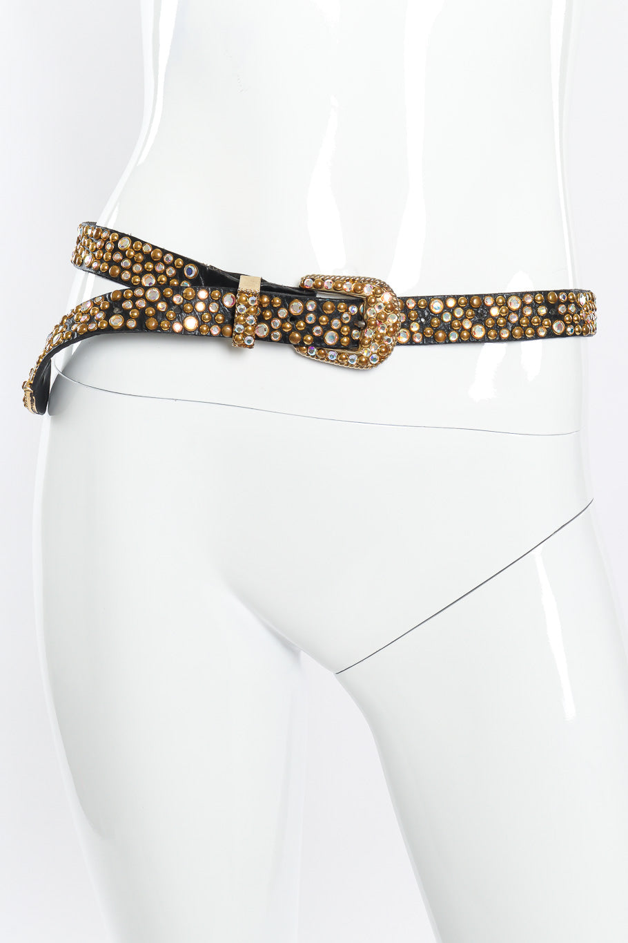 Crystal studded belt on mannequin @recessla