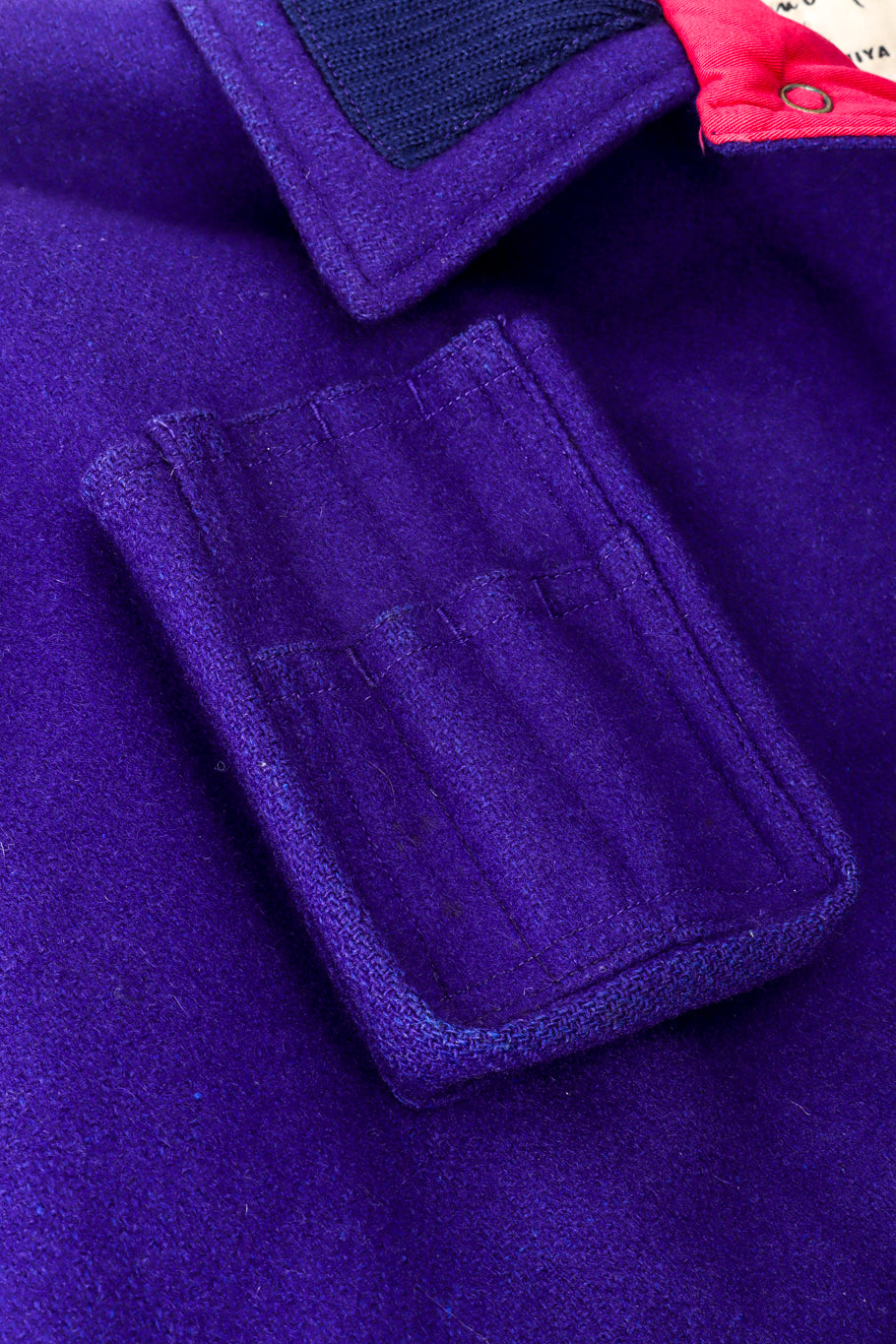 Vintage Nobuo Ikeda World Patch Jacket pen pocket closeup @recessla