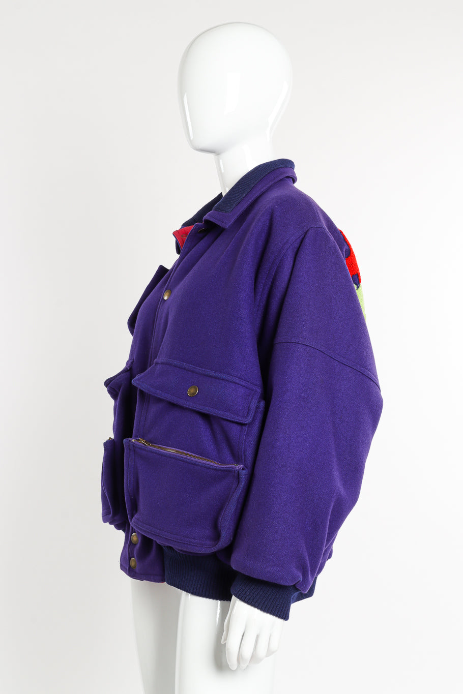 Vintage Nobuo Ikeda World Patch Jacket side on mannequin @recessla