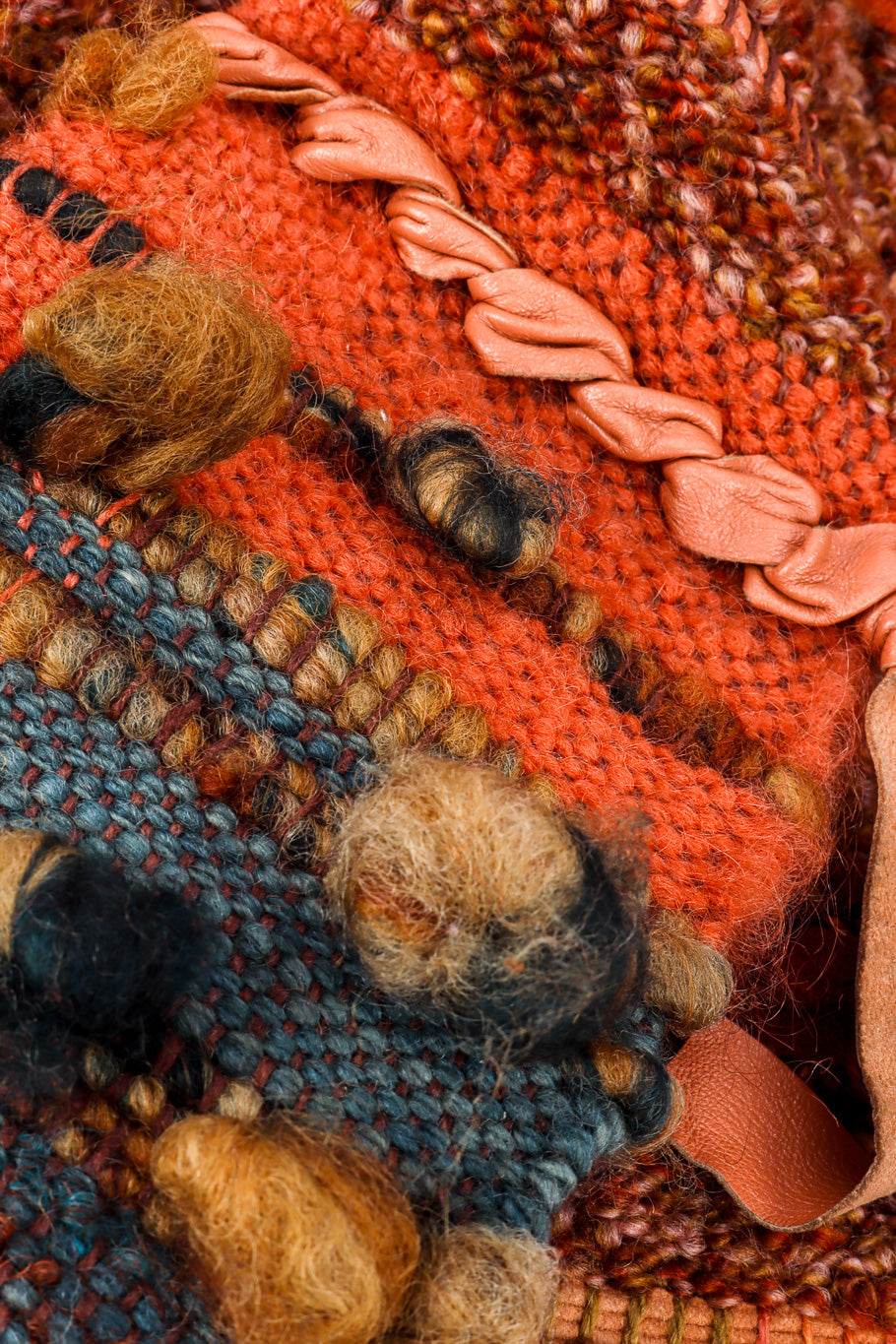 Woven Carpet Coat by Norma Walters fabric close  @recessla