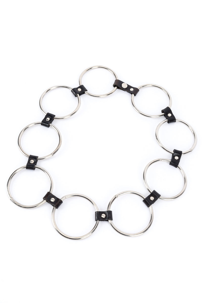 HOT Womens Belts Silver Ring Chain Belt Chain Belt Leather O