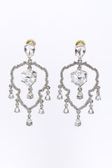 Oscar de la Renta Crystal Frame Chandelier Earrings @recess la